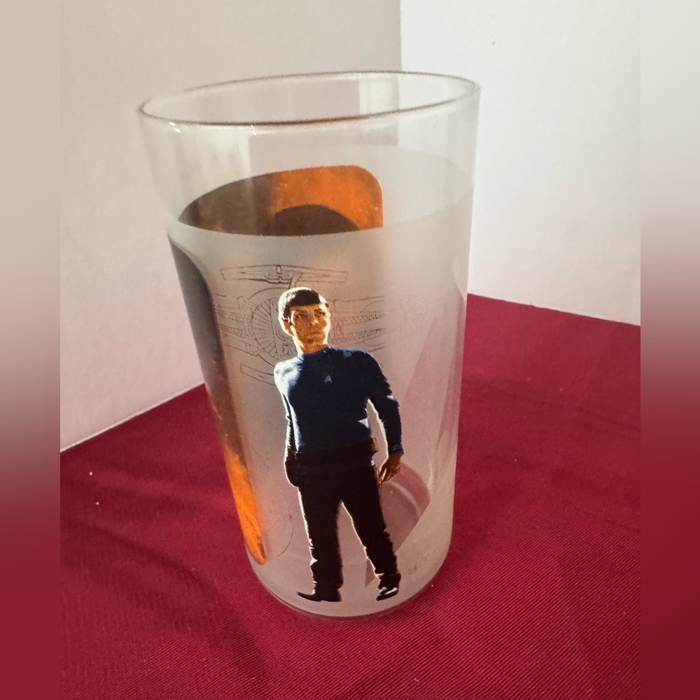 Star Trek Spock Collectible Glass Leonard Nimoy Zachary Quinto 2008 6 Inch